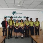 Group photo of Epistemo students during their visit to GITAM University.