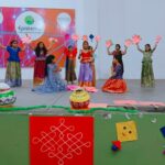 Epistemo school students celebrating the Sankranthi festival with a stage performance.