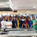 Group photo of Epistemo school students during their visit to the International Institute of Hotel Management.
