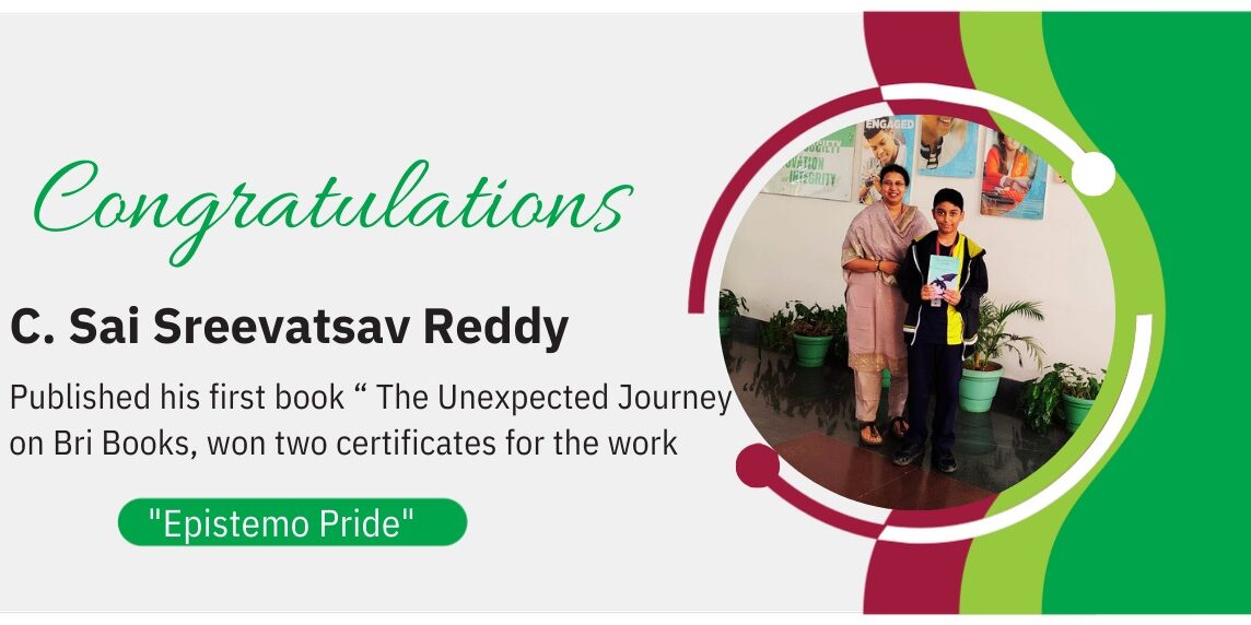 Congratulations to C. Sai Sreevatsav Reddy